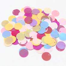 150 piezas 20g Lentejuelas sueltas redondas PVC de 20mm de gran tamaño 2cm con un orificio a un lado para coser, joyería, colgante, adornos para boda, manualidades y accesorios