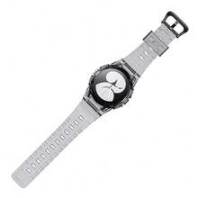 TPU 表带带保护壳适用于三星 Galaxy Watch 4 5 6 40 毫米 44 毫米 - 透黑 - 查看 7