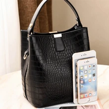 Alwy Women's Crocodile Crossbody Bag Structured Resistant Bag Tour - Rỉ Nâu - Xem 6