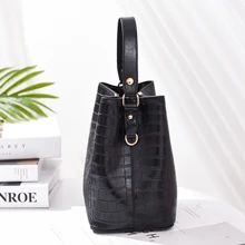 Alwy Women's Crocodile Crossbody Bag Structured Resistant Bag Tour - Rỉ Nâu - Xem 4