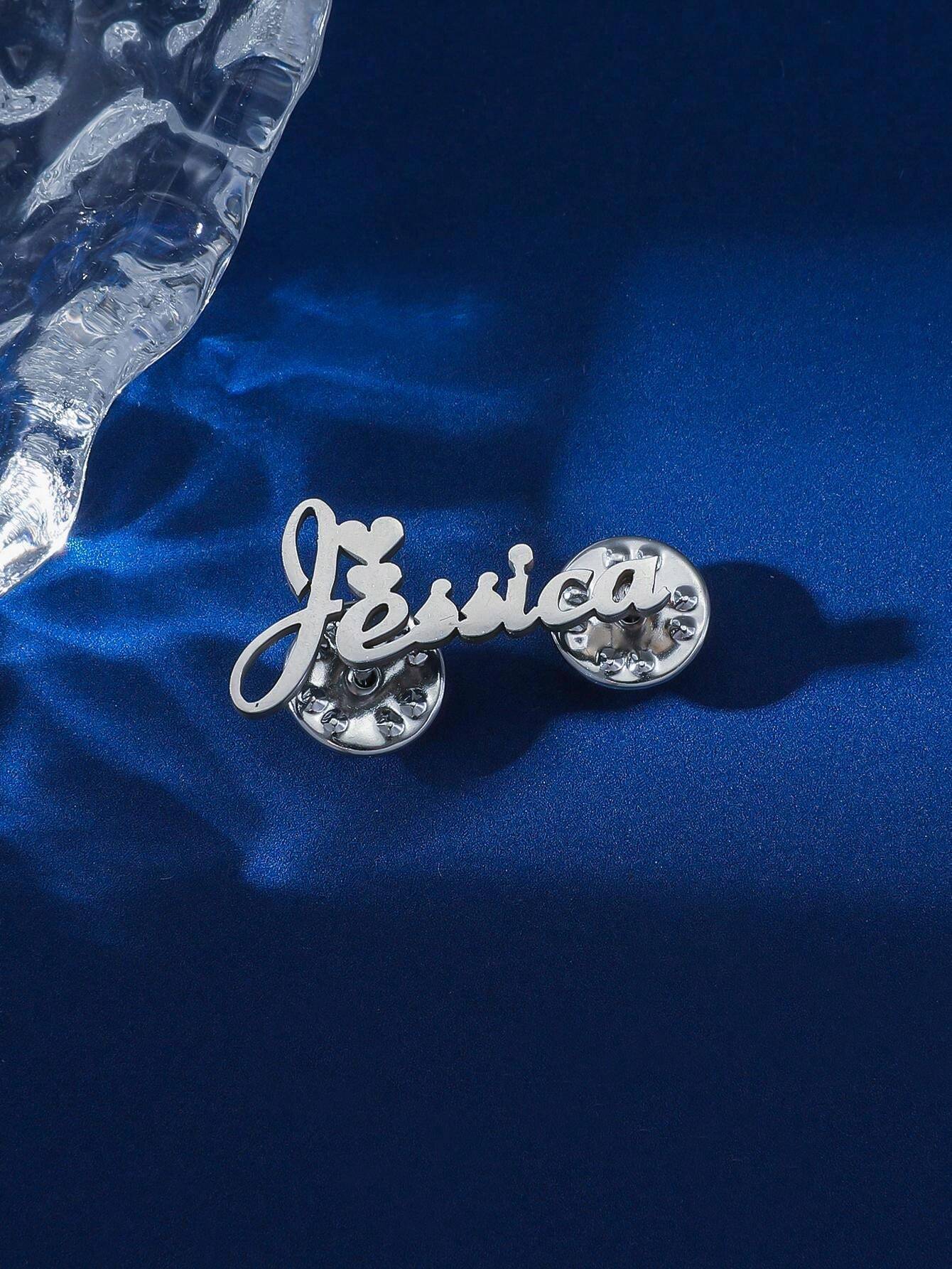 Women's Minimalist And Fashionable English Name Customized Brooch