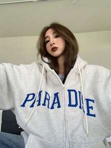 Oversize Loose Thick Sweatshirt Jacket For Women, Fall & Winter, Korean Style,Long Sleeve Tops