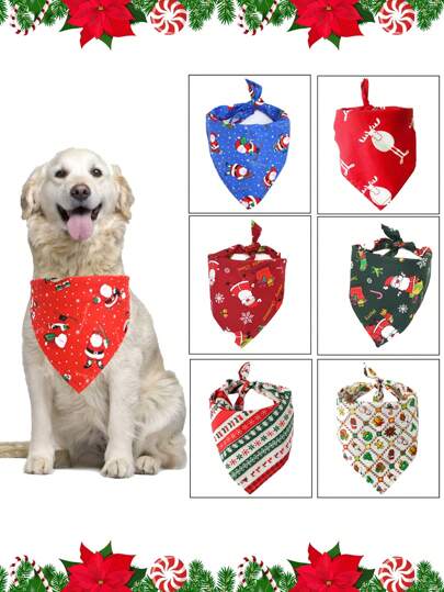 Pet Christmas All-Over Print Bandana, Pet Accessories