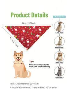 Pet Christmas All-Over Print Bandana, Pet Accessories