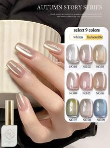 12ml春夏高密度绿粉色蓝色指甲水晶猫眼凝胶玻璃珠猫眼2025新款在线流行多功能细闪粉光疗凝胶指甲油美甲家居DIY指甲设计女士和女孩美甲用品 - 彩色 - 查看 3