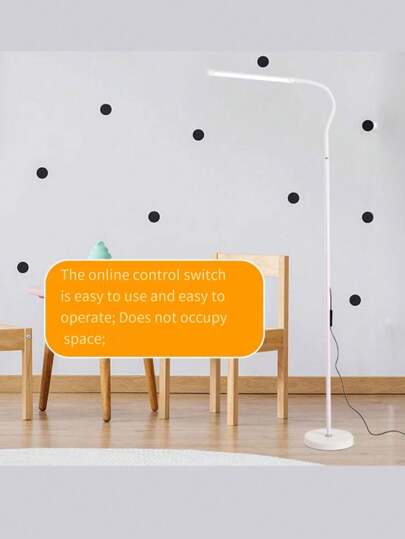 1pc LED Vloer Lamp, Living Room Bedroom Reading Writing Eye Caring St Minimalist Moderne High Quality Chip/High Luminous Efficiency/Low Power Consumption, USB Port, 5V Voltage Safer, Black/White, Warm White/White Verlichting view 6