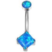 Belly Button Piercing Helix Conch Piercing Banana Titanium 1.6X10 - Màu xanh lam - Xem 1