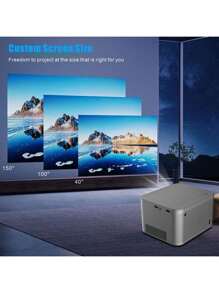 Full HD Projector With 1080p And 4K Compatible Resolution, Clear HD Images And Bluetooth 5.0 - Xám - Xem 7