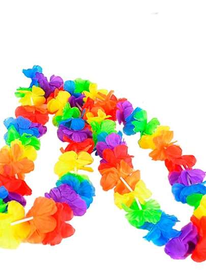 12 Piezas de Collar Hawaiano Brillante Batucada Neon Colores Artículos para Fiesta Boda Evento Regalos Recuerdos Cumpleaños
