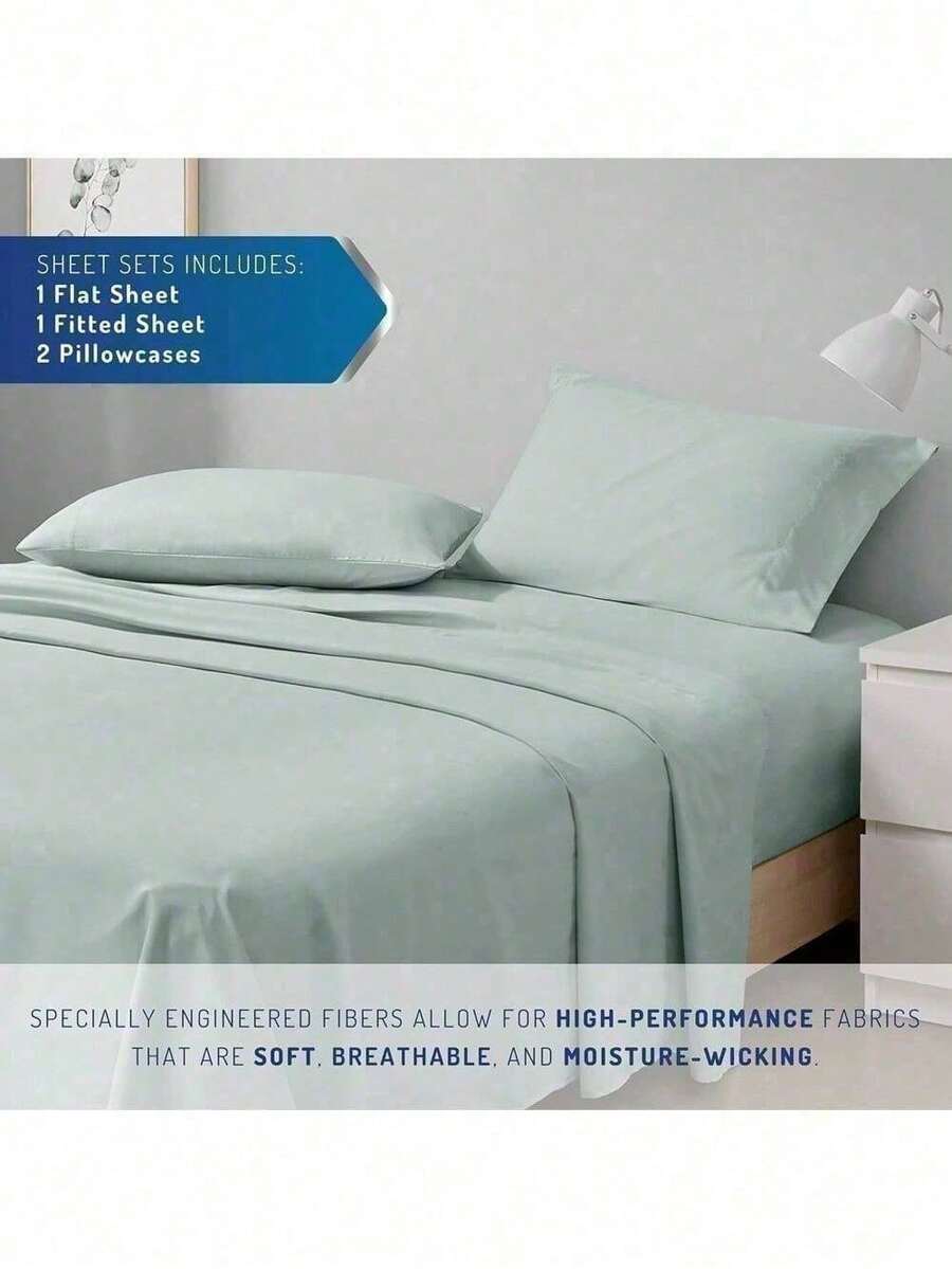 DEGREES OF COMFORT Coolmax Cooling Sheets Queen Size Bed Sheet Set