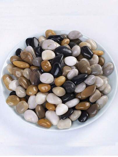 河流岩石装饰性观赏鹅卵石花园景观石砾石填料适用于家庭装饰花坛鱼缸植物花瓶多肉植物