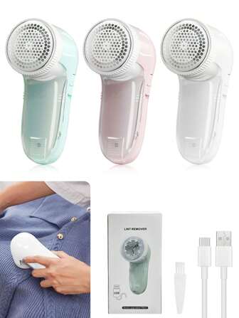 1 Piece 500mah Rechargeable Electric Fabric Shaver, Fuzz/Lint Remover For Clothes, 5W High Power Can Efficiently And Quickly Remove Lint Balls, Support Wireless Work,