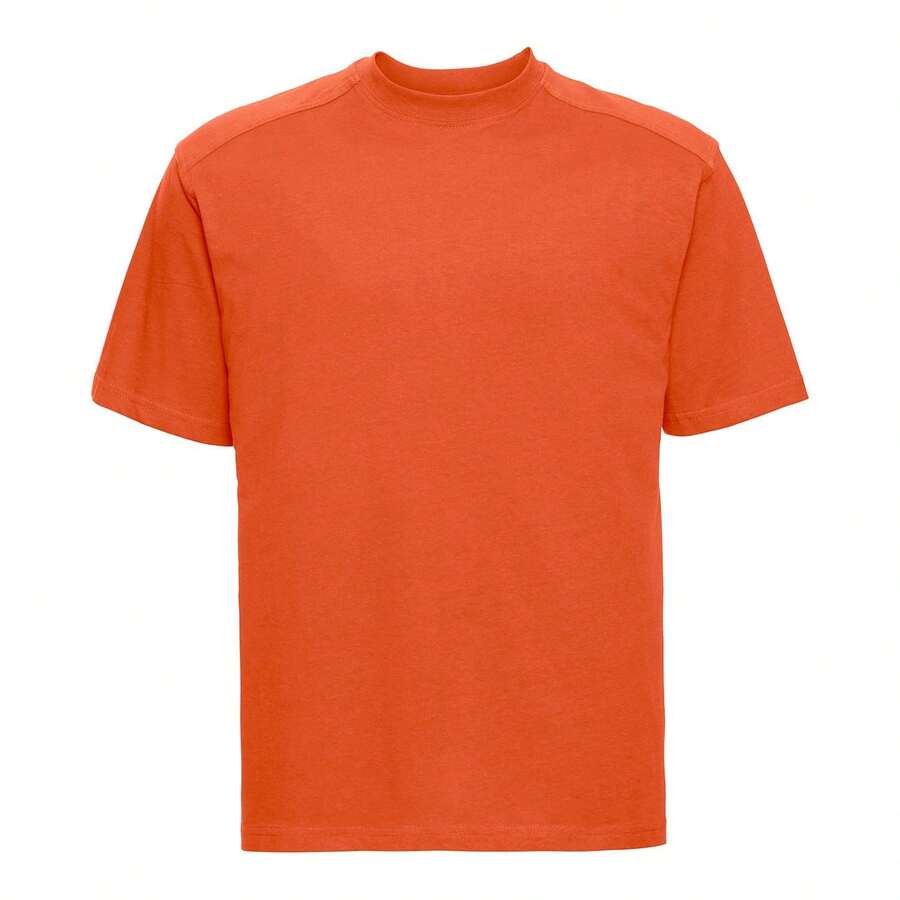 Russell Mens Heavyweight T-Shirt - 100% Combed Ringspun Cotton - 180gsm - (PC7087) - Apricot - View 1