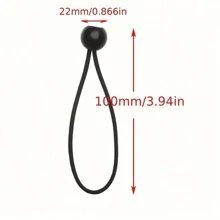 一套 6/12/20 弹力球蹦极绳，带挂钩，适用于帐篷、防水布和天篷 - 彩色 - 查看 6