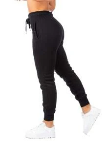 Pants Jogger Deportivo Para Mujer Con Jareta De Ajuste - Negro - Ver 3