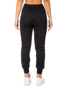 Pants Jogger Deportivo Para Mujer Con Jareta De Ajuste - Negro - Ver 2