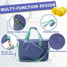 Pickleball Paddle Bag - 户外运动时尚多功能手持式网球拍包圣诞礼物冬季圣诞手提包男士学校手提包男士礼物时尚休闲感恩节秋季旅行假日收纳包电脑运动包沙滩包健身包男士圣诞快乐包男士包男士礼物徒步旅行学生大容量多功能便携爸爸礼物男朋友礼物手拿包度假趣味礼物男士胸包男士侧包挎包皮包流浪包 - 寶藍色 - 查看 5