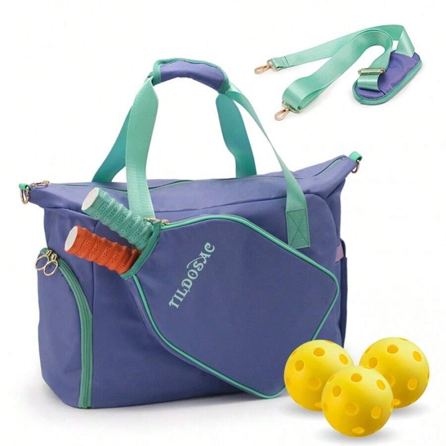 Pickleball Paddle Bag - 户外运动时尚多功能手持式网球拍包圣诞礼物冬季圣诞手提包男士学校手提包男士礼物时尚休闲感恩节秋季旅行假日收纳包电脑运动包沙滩包健身包男士圣诞快乐包男士包男士礼物徒步旅行学生大容量多功能便携爸爸礼物男朋友礼物手拿包度假趣味礼物男士胸包男士侧包挎包皮包流浪包