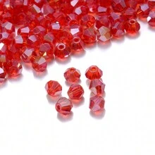 200pcs/Set 4mm Bicone Artificial Crystal Beads For Necklace Bracelet Making Colorful Faceted Glass Spacer Beads DIY Accessories - Facted Beads - View 13