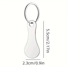 1/4 Stück Einkaufswagen Chips aus Edelstahl, Schlüsselanhänger, Supermarkt Einkaufswagen Chip, Einkaufs Chip