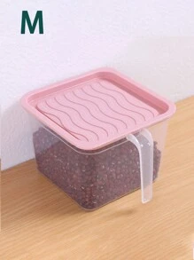 Set de 2 cajas de almacenamiento herméticas y transparentes con asas para el refrigerador, en estilo cajón de plástico para guardar granos, nueces, cereales, huevos, alimentos, frutas y verduras, aderezos para ensaladas, para uso al aire libre y camping