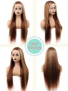 Tóc giả ren phía trước Ombre nổi bật Tóc người 13x4 Trong suốt 4/27 Tóc giả ren phía trước màu vàng mật ong được nhổ sẵn với tóc con Tóc giả ren phía trước thẳng mật độ 150% Tóc người Tóc giả nhuộm màu tóc người - SP4/27 - Xem 5