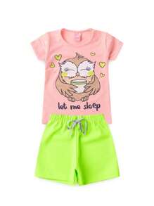 Comfortable Summer Girls' Pajamas - Búho - Ver 2