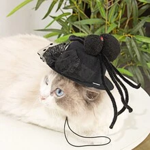 1 件创意蜘蛛装饰万圣节宠物服装，适合猫和狗 - 彩色 - 查看 3