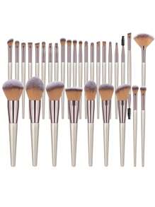 55PCS Makeup Tools Set Including:1pc Multi-Functional Zipper Toiletry And Cosmetic Bag Waterproof+30pcs Makeup Brush Sets+5PCS Makeup Sponge+5PCS Mini Makeup Sponges+5PCS Triangle Powder Puffs+5PCS Mini Air Cushion Powder Puffs+1pc Hairband+2PCS Hand Bowl Strap+1pc Makeup Brush Cleaning Tools - Multicolor - View 2