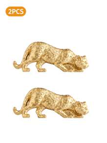 1pc Leopard Print Switch Sticker,Stickers,Wall Decal, Vinyl Decal For Home Decorations,Spring Decoration Items Refresh Your Home,Rama Decoration Stickers - Gold - View 11