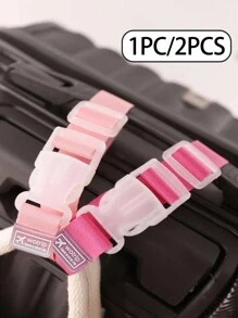1/2条可调节行李带，便携式旅行行李带，必备旅行配件，方便携带，实用户外绑带，适合自驾游，带外置扣环的行李带，防丢行李牌，旅行必备，健身学习用品，假日露营必备，度假包，学习用品 - 彩色 - 查看 2