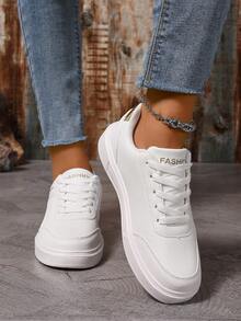 女士简约休闲运动鞋，舒适轻便运动鞋，时尚百搭鞋，适合日常穿着和户外旅行 - 金色 - 查看 4