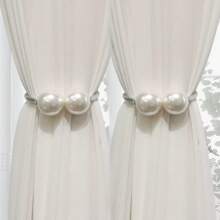 1pc Pearl Decor Curtain Holdback - Multicolor - View 7