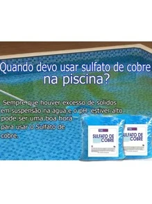 Sulfato De Cobre 99% Pureza 1kg Contra Caramujos Multiuso - Branco - Visão 3