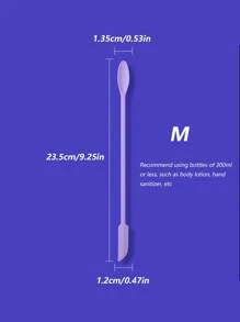 1 chiếc thìa cạo silicon, dụng cụ cạo hai mặt mini để vệ sinh chai đựng kem dưỡng da - Màu tím - Xem 7