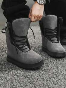 Giày bốt Chelsea đế thạch cao thời trang mới dành cho nam, mềm mại, chống trượt, bền, thoải mái - Xám - Xem 1