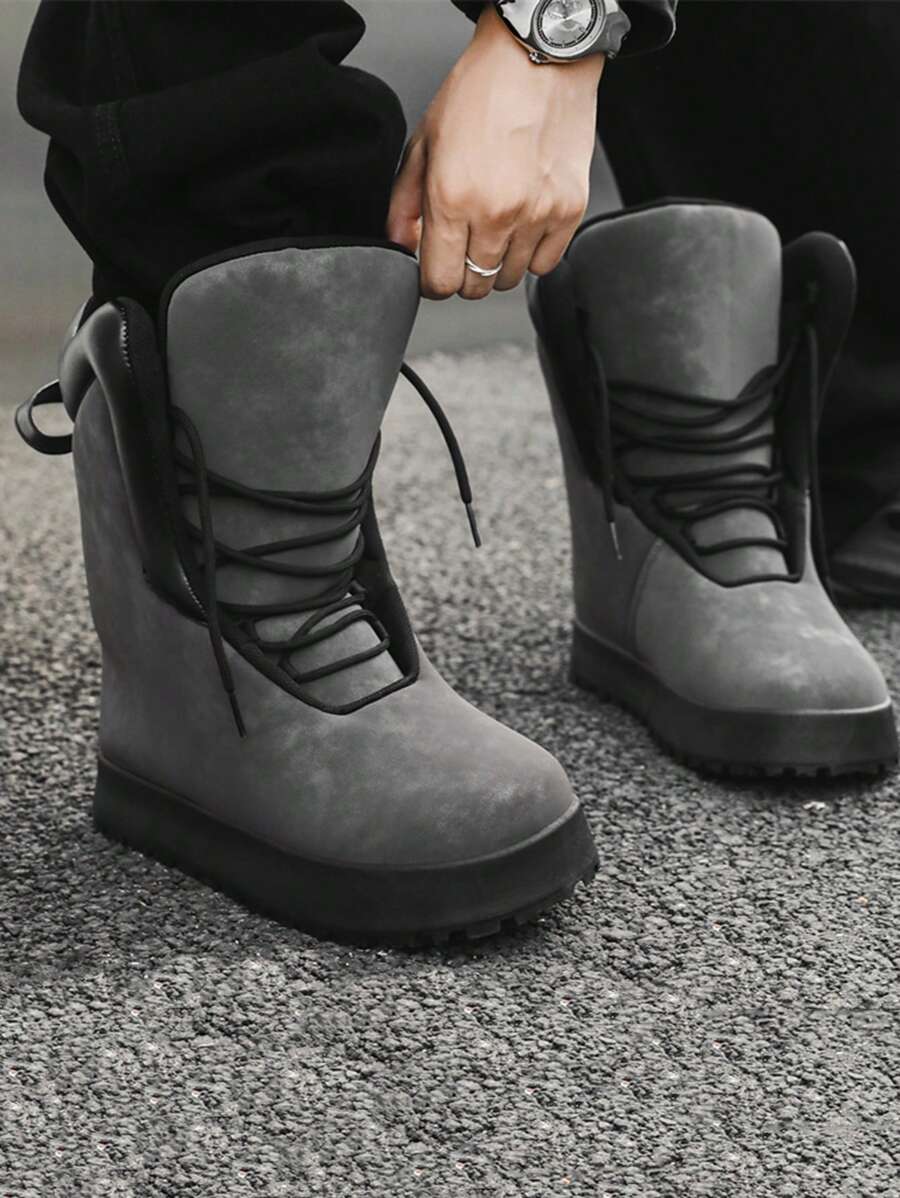 Giày bốt Chelsea đế thạch cao thời trang mới dành cho nam, mềm mại, chống trượt, bền, thoải mái - Xám - Xem 1