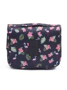 Travel Toiletry Bag With Hook And Strap For Hanging Bathroom - Black - View 3