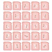 字母 A-Z 三明治盒 - 带首字母标记，可重复使用，食品容器，可密封圣诞礼物，学校用品