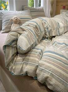 3pcs New Soft & Skin-Friendly Pre No-Label Style Bedding Set - Grey - View 9