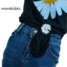 1pc Nonslip Daisy Silk Scarf Clip Brooch, Versatile Use As Clothing Accessory, Available In Multiple Colors, Unique Random Design, Suitable As Christmas, New Year, Valentine's Day Holiday Gift - Multicolor - View 4