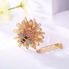 1pc Nonslip Daisy Silk Scarf Clip Brooch, Versatile Use As Clothing Accessory, Available In Multiple Colors, Unique Random Design, Suitable As Christmas, New Year, Valentine's Day Holiday Gift - Multicolor - View 9