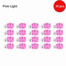 40 件/20 件微型仙女灯，6.56 英尺 20 LED 电池供电银线星光灯串，适用于 DIY 卧室装饰、婚礼、派对、节日、圣诞节 - 带闪烁开关控制 - 彩色 - 查看 22