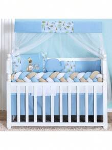 COMPLETE AMERICAN AND NATIONAL SLIM BABY CRIB KIT, FITS CRIB WITH MATTRESS UP TO 130CM X 70CM PROMOTION - 藍色動物 - 查看 1