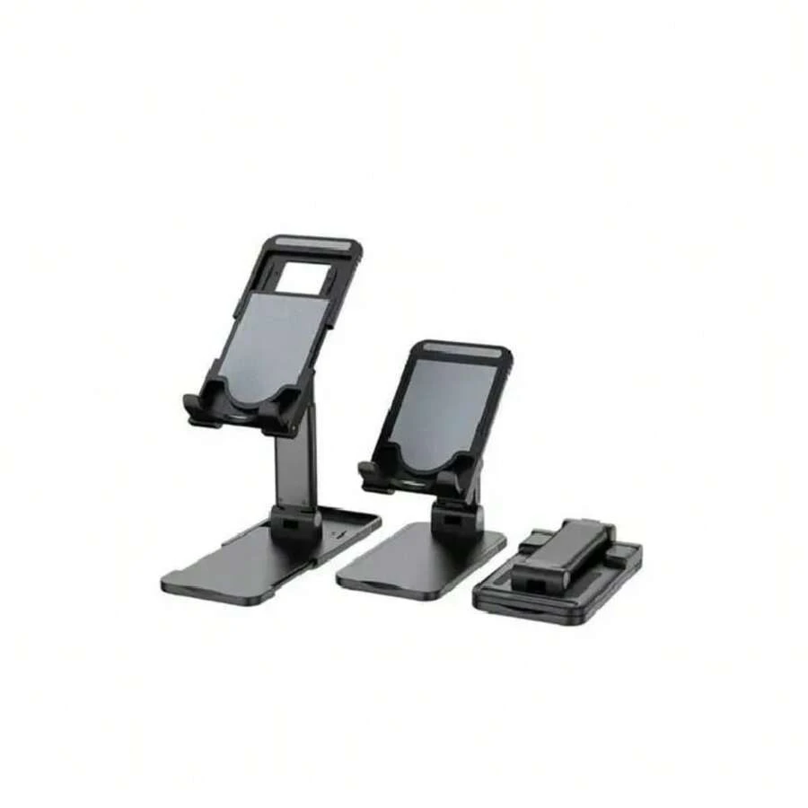 Steel Cell Phone Holder Universal Portable Adjustable Desk Stand - 黑色 - 查看 1