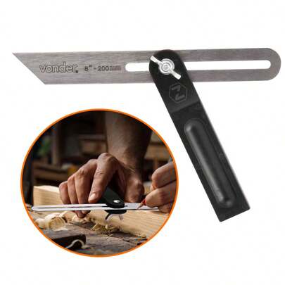 Suta Transferência Copiar ângulos Vonder 8 Polegadas 200 mm Aço inox com Cabo Plástico para Carpinteiros e Serralheiros