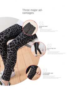 Leggings de estampado de leopardo para niña, suaves y versátiles, aptos para todas las estaciones, pantalones de