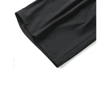 Men's Dry Fit Bermuda Shorts, Ice Fabric, Elastane, Zippered Pockets - 黑色 - 查看 6