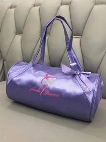 Bolso de danza lindo, bolso de ballet de hombro, mochila de danza cruzada, mochila de ballet y danza de moda - Morado - Ver 3