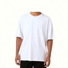 Unisex Basic Oversized Streetwear T-Shirt - 白色 - 查看 2